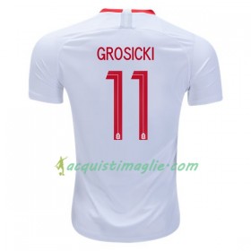 Divisa di Calcio Polonia Grosicki 11 Prima Mondiali 2018